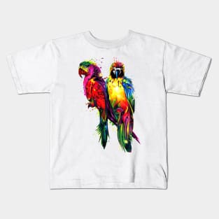 Rainbow Parrots Kids T-Shirt